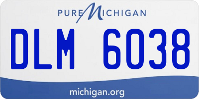 MI license plate DLM6038