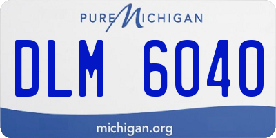 MI license plate DLM6040