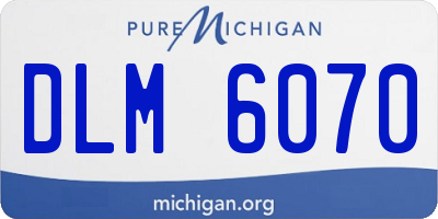 MI license plate DLM6070