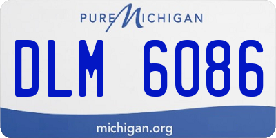 MI license plate DLM6086