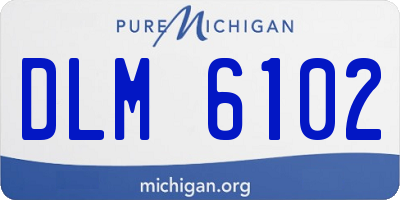 MI license plate DLM6102