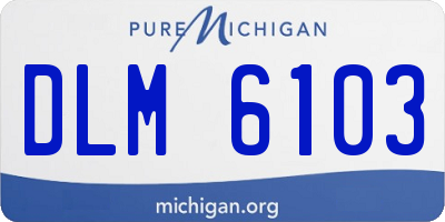 MI license plate DLM6103