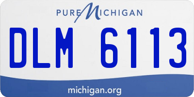 MI license plate DLM6113