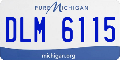 MI license plate DLM6115