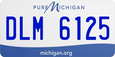 MI license plate DLM6125