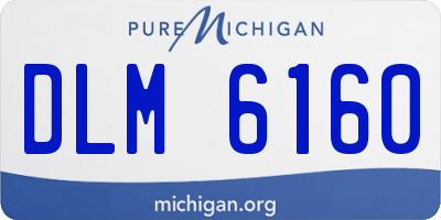 MI license plate DLM6160