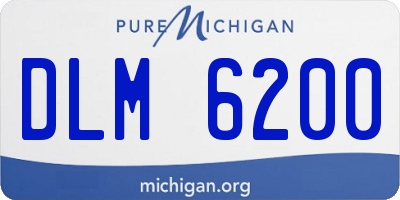MI license plate DLM6200