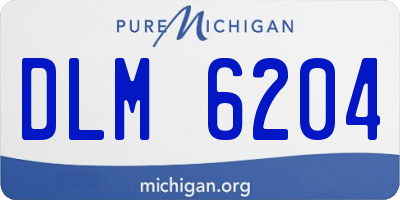 MI license plate DLM6204