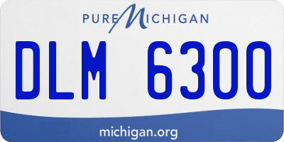 MI license plate DLM6300