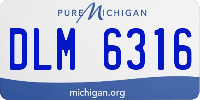 MI license plate DLM6316
