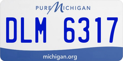 MI license plate DLM6317