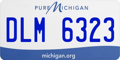 MI license plate DLM6323