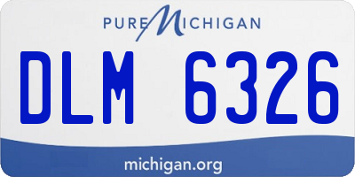 MI license plate DLM6326