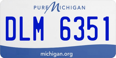 MI license plate DLM6351