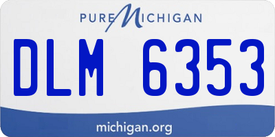 MI license plate DLM6353