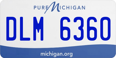 MI license plate DLM6360
