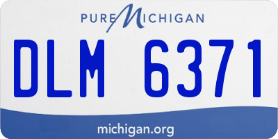 MI license plate DLM6371