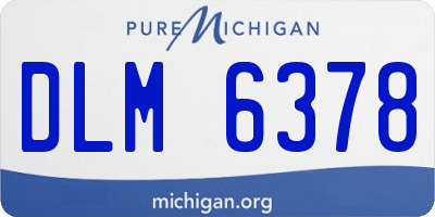 MI license plate DLM6378