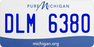 MI license plate DLM6380