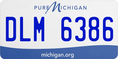 MI license plate DLM6386
