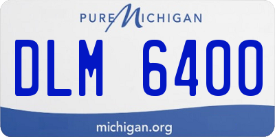 MI license plate DLM6400
