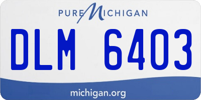 MI license plate DLM6403