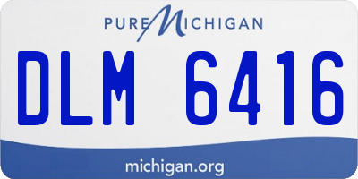 MI license plate DLM6416