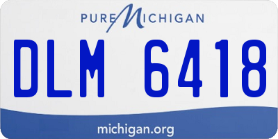 MI license plate DLM6418