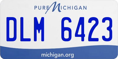 MI license plate DLM6423