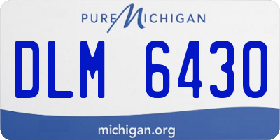 MI license plate DLM6430