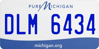 MI license plate DLM6434