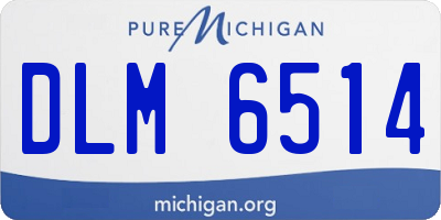 MI license plate DLM6514