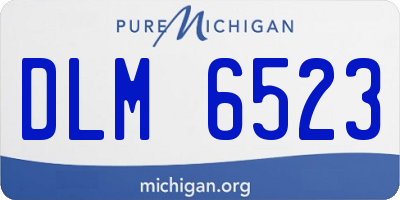 MI license plate DLM6523