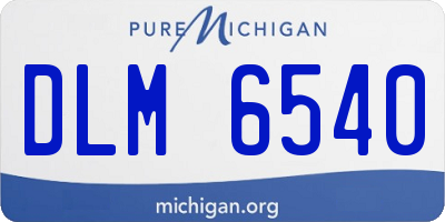 MI license plate DLM6540