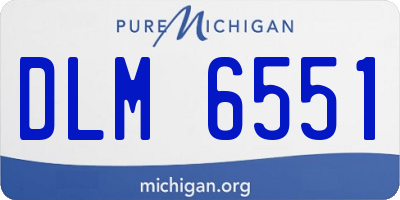 MI license plate DLM6551