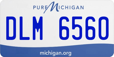 MI license plate DLM6560