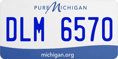 MI license plate DLM6570