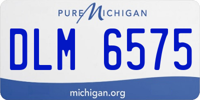 MI license plate DLM6575