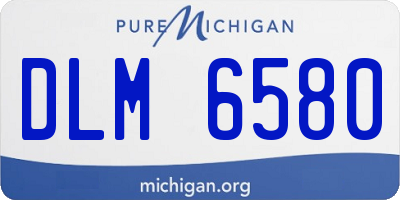 MI license plate DLM6580