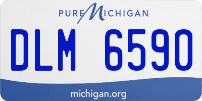 MI license plate DLM6590