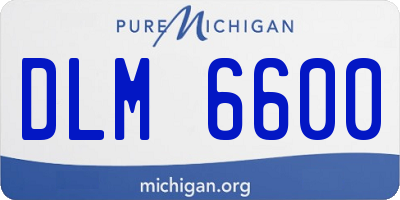 MI license plate DLM6600