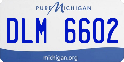 MI license plate DLM6602