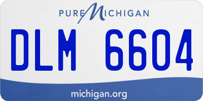 MI license plate DLM6604