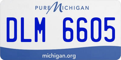 MI license plate DLM6605
