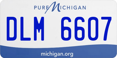 MI license plate DLM6607