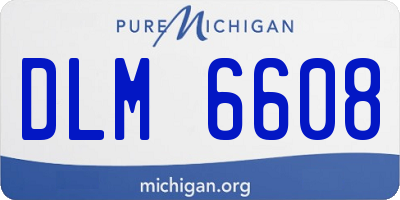 MI license plate DLM6608