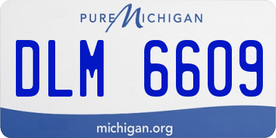 MI license plate DLM6609