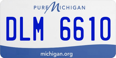 MI license plate DLM6610