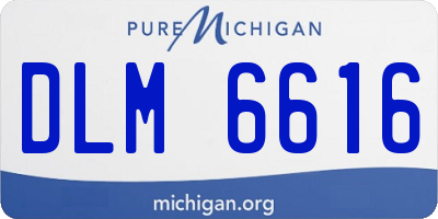 MI license plate DLM6616