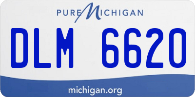 MI license plate DLM6620